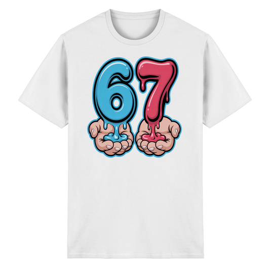6 7 Six Seven Meme Humor Brainrot - Heavy Cotton T-Shirt