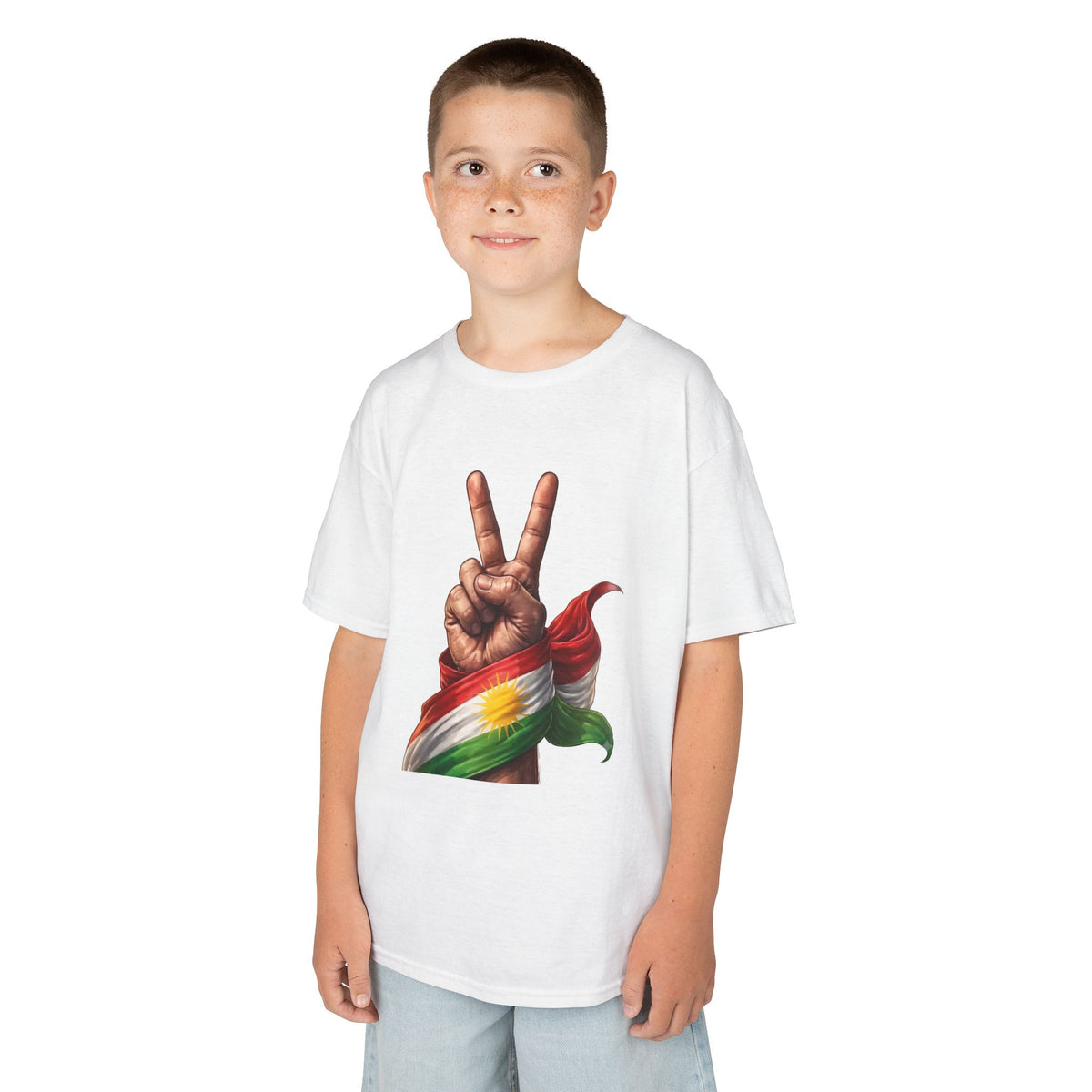 Kurdistan Peace Flagge Geschenkidee - Unisex Kinder & Jugendliche T-Shirt
