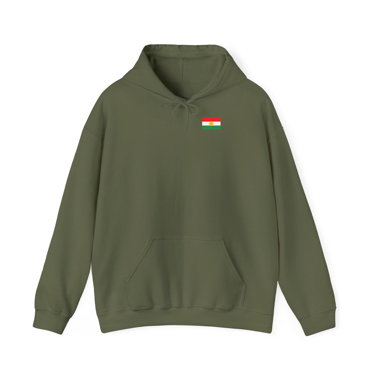 Kurdistan patria orgoglio stemma bandiera sport calcio regalo per tifosi - felpa con cappuccio unisex