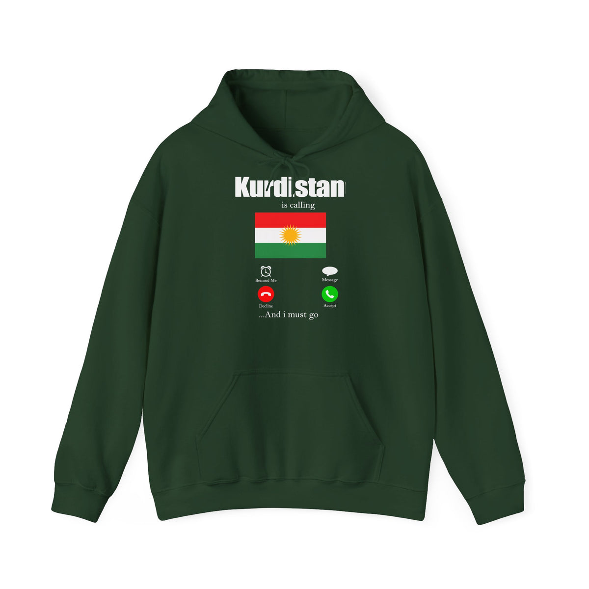 Kurdistan patria orgoglio stemma bandiera sport calcio regalo per tifosi - felpa con cappuccio unisex