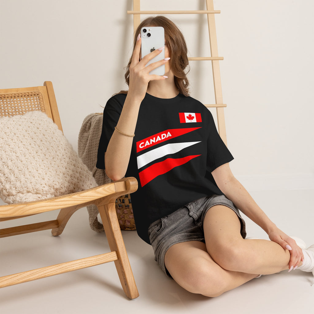 Canada Kanada Wappen Flagge Fan Sport Fußball Geschenkidee - Unisey T-Shirt