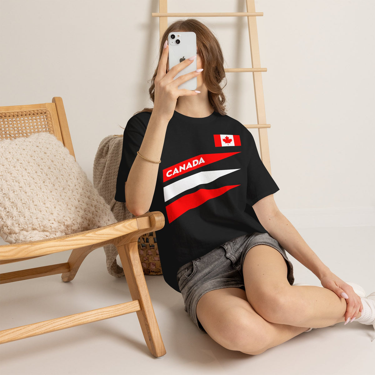 Canada Kanada Wappen Flagge Fan Sport Fußball Geschenkidee - Unisey T-Shirt