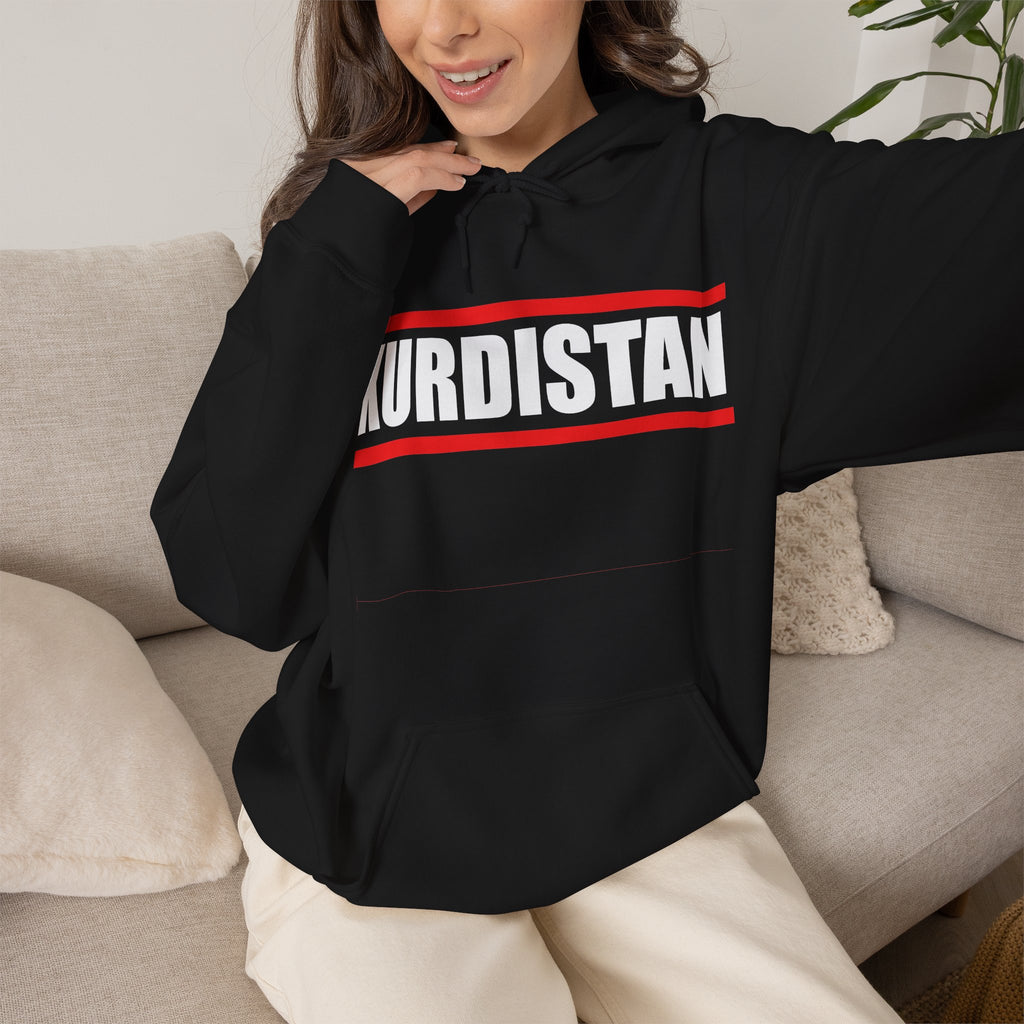 Kurdistan patria orgoglio stemma bandiera sport calcio regalo per tifosi - felpa con cappuccio unisex