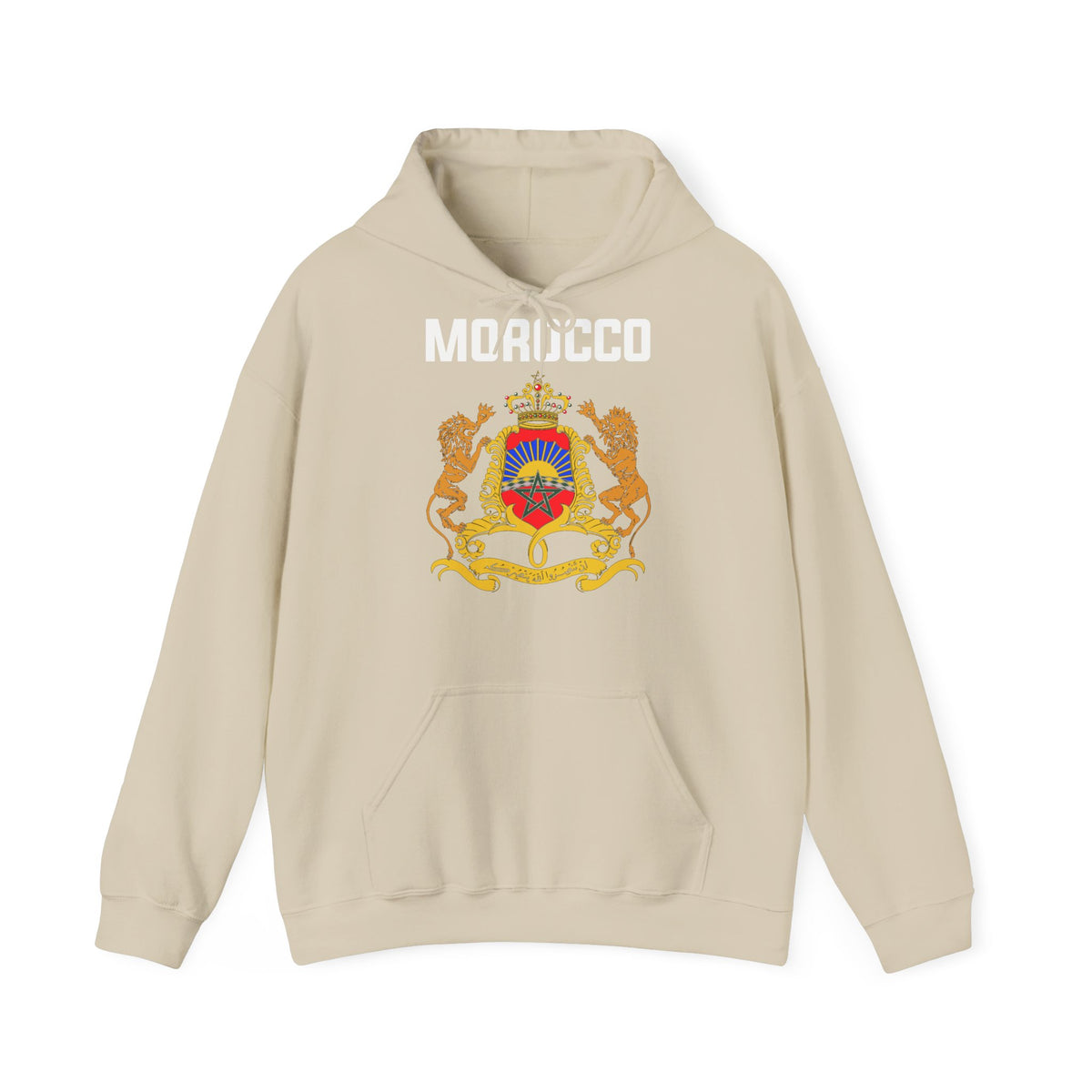 Stemma del Marocco Bandiera del Marocco Orgoglio Tifoso di calcio Sport Idea regalo - Felpa con cappuccio unisex