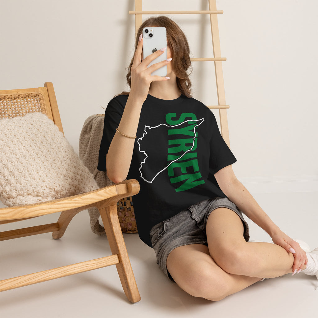 Syria Syrien Wappen Flagge Heimat Sport Fan Geschenkidee - Unisex T-Shirt
