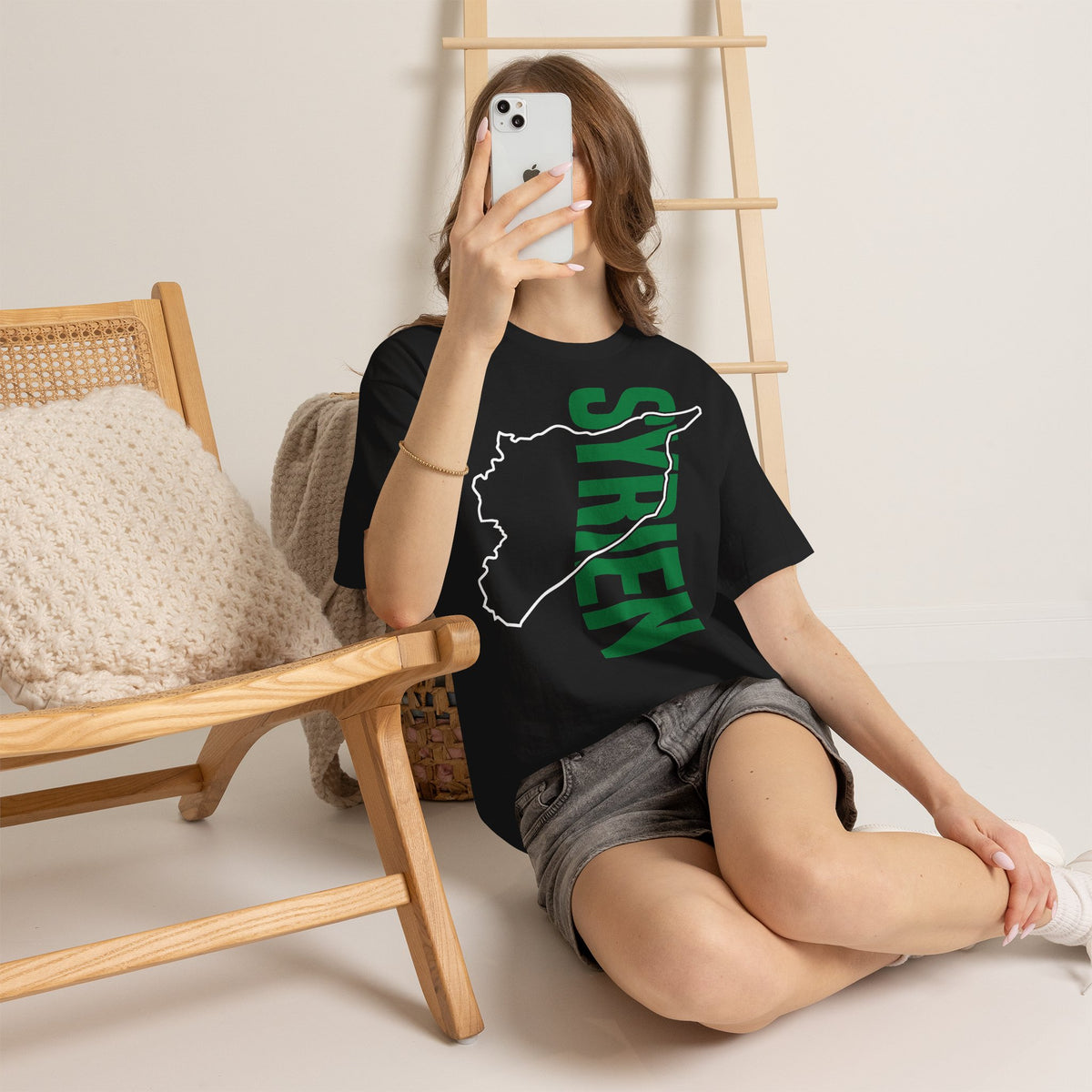 Syria Syrien Wappen Flagge Heimat Sport Fan Geschenkidee - Unisex T-Shirt