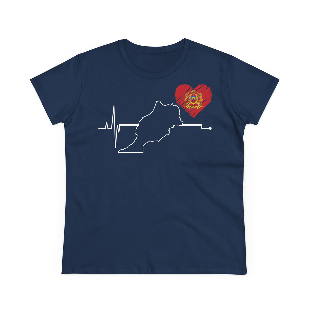 Escudo de Marruecos, bandera de Marruecos, orgullo, aficionada al fútbol y al deporte, idea de regalo - Camiseta para mujer