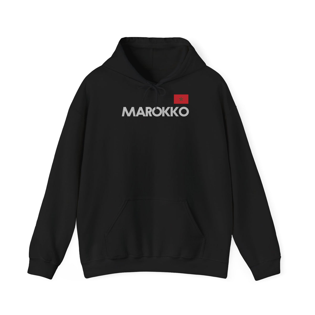 Stemma del Marocco Bandiera del Marocco Orgoglio Tifoso di calcio Sport Idea regalo - Felpa con cappuccio unisex
