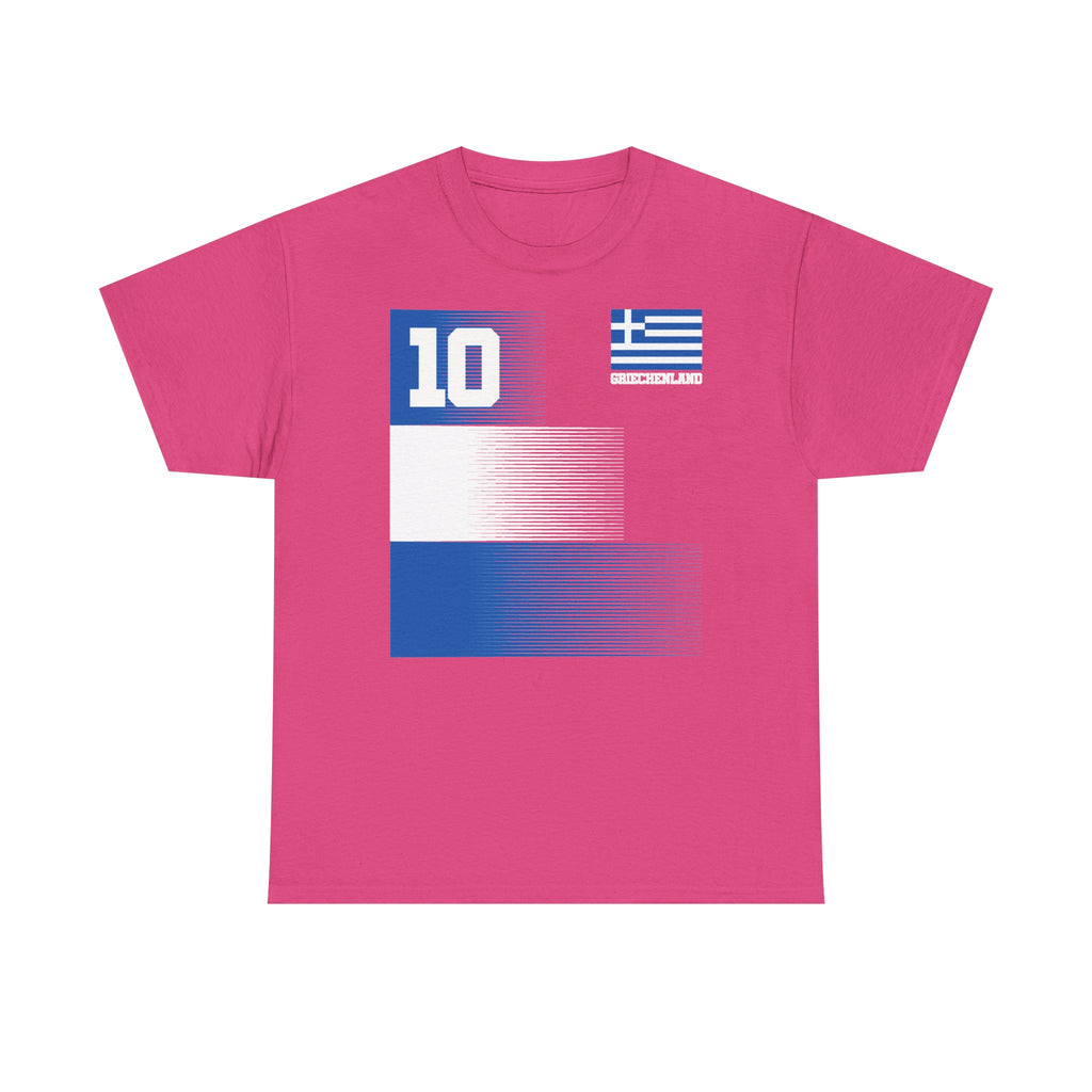 Greece Griechenland Flagge Wappen Heimat Fußball Sport Fan Geschenkidee - Unisex T-Shirt