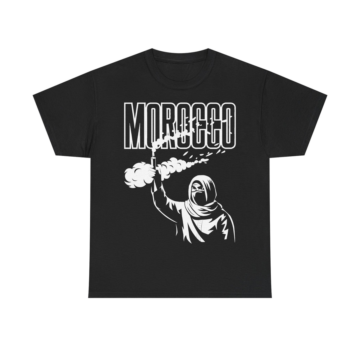 Escudo de hooligan de Marruecos Bandera de Marruecos Fútbol Aficionado Deporte Idea de regalo - Camiseta unisex