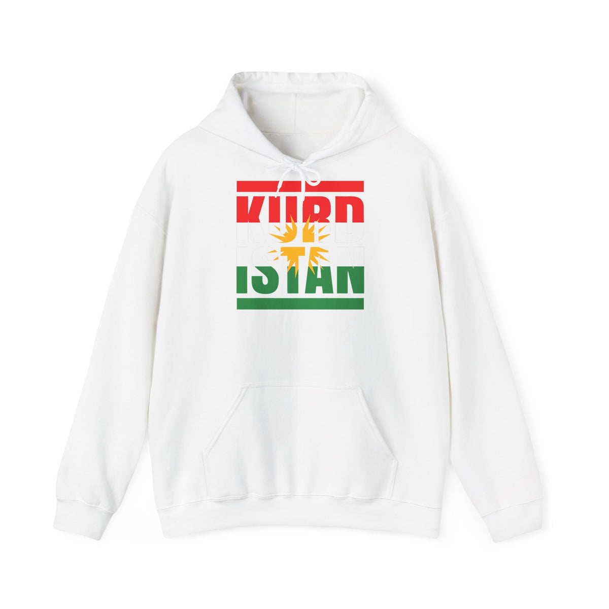 Kurdistan patria orgoglio stemma bandiera sport calcio regalo per tifosi - felpa con cappuccio unisex
