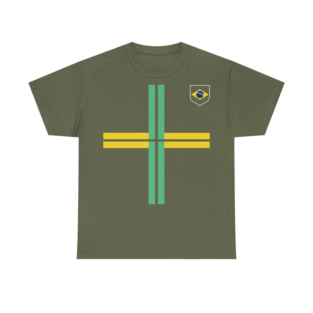 Brazil Brasilien Wappen Flagge Sport Fan Fußball Geschenkidee - Unisex T-Shirt