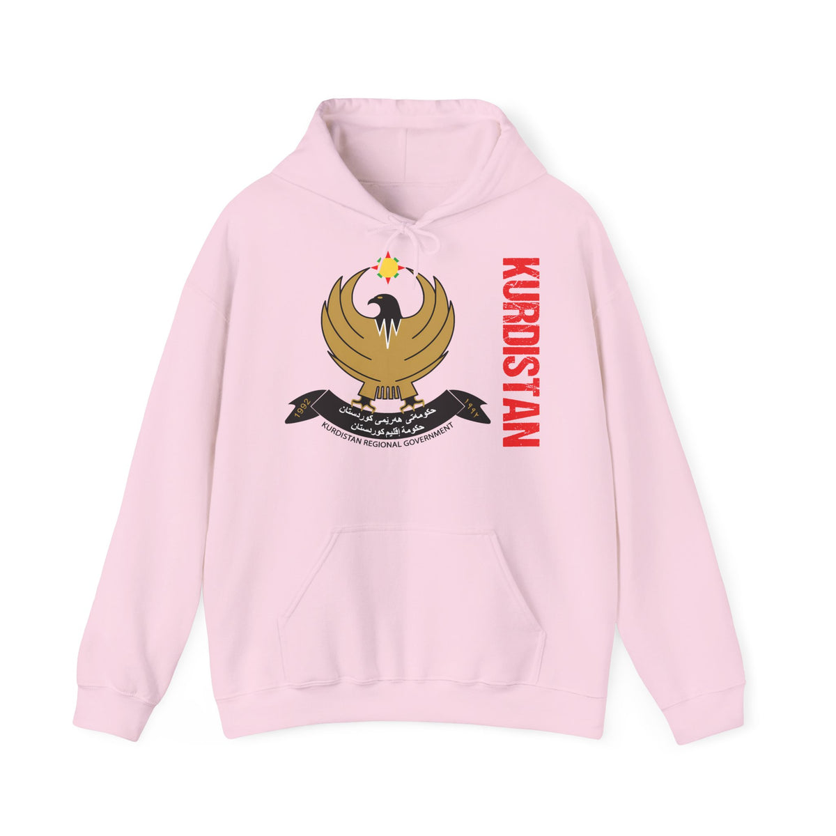Kurdistan patria orgoglio stemma bandiera sport calcio regalo per tifosi - felpa con cappuccio unisex