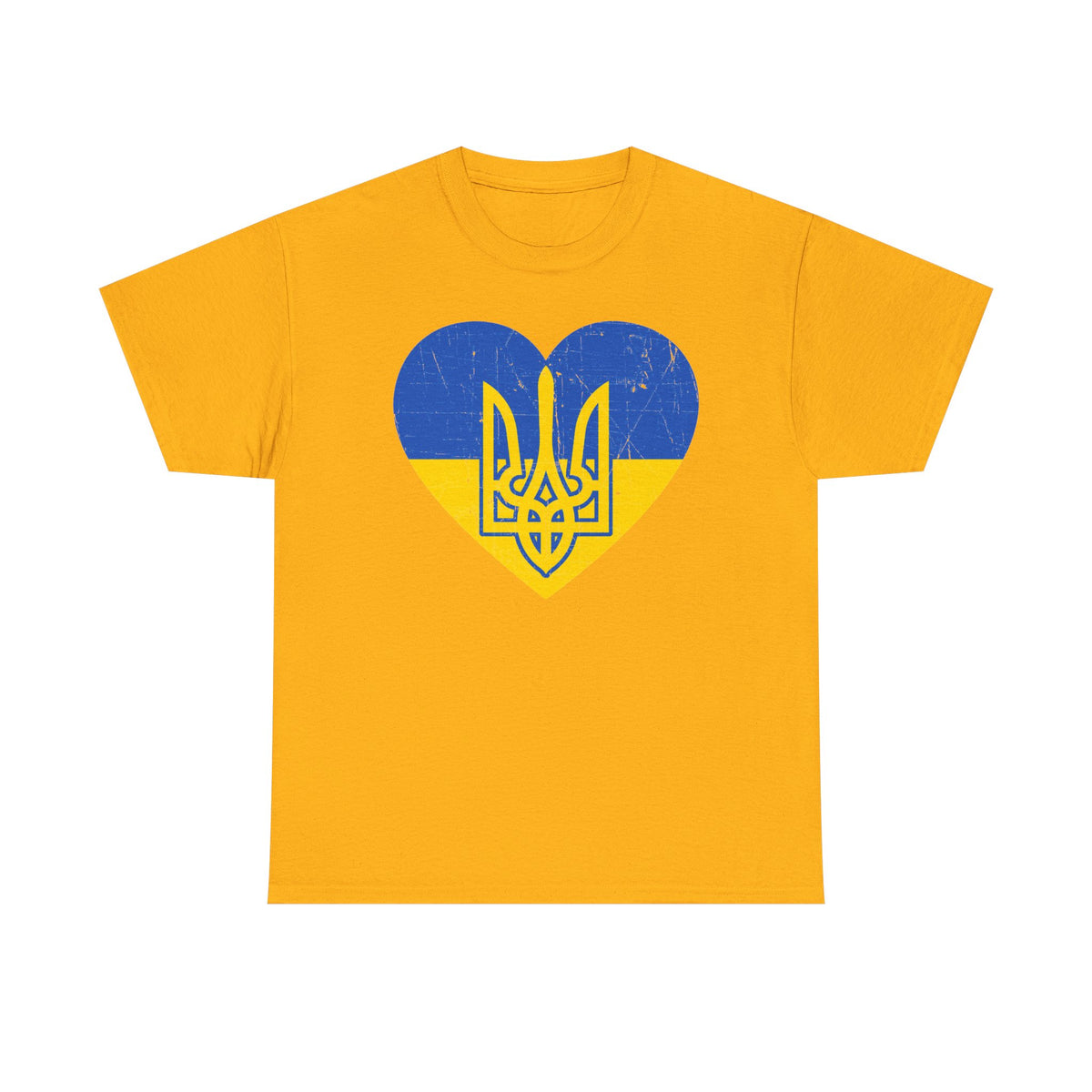 Bandera de Ucrania escudo idea de regalo afición al deporte moda vintage - Camiseta unisex