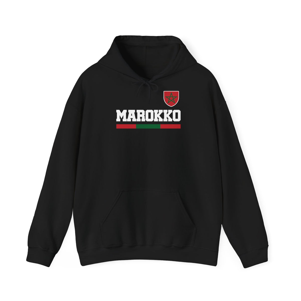 Stemma del Marocco Bandiera del Marocco Orgoglio Tifoso di calcio Sport Idea regalo - Felpa con cappuccio unisex