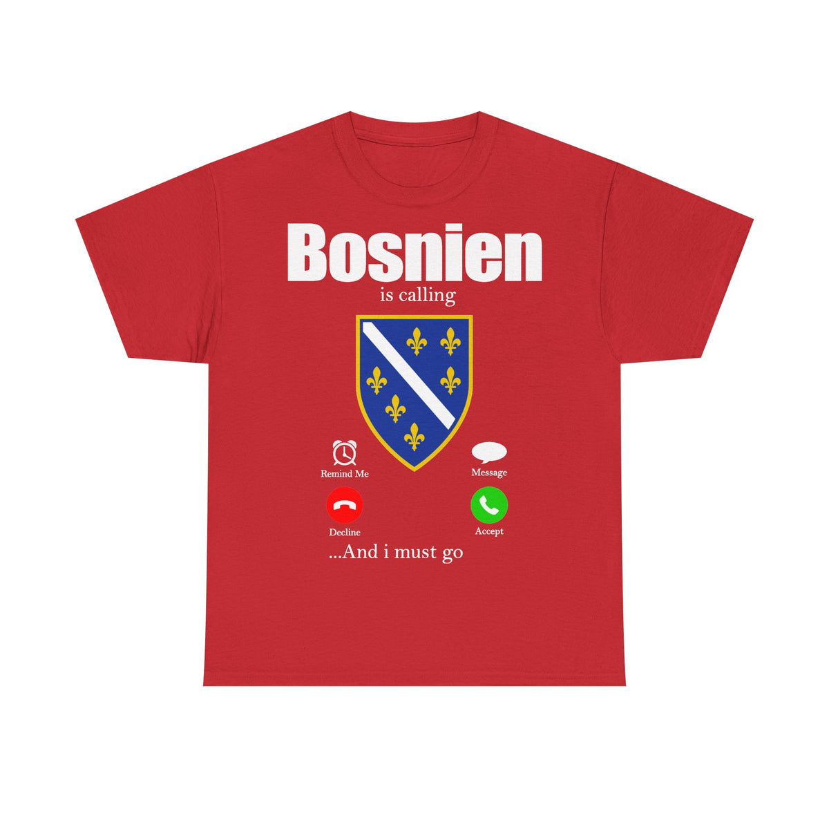 Bosnia Wappen Flagge Stolz Heimat Fußball fan Geschenkidee - Unisex T-Shirt