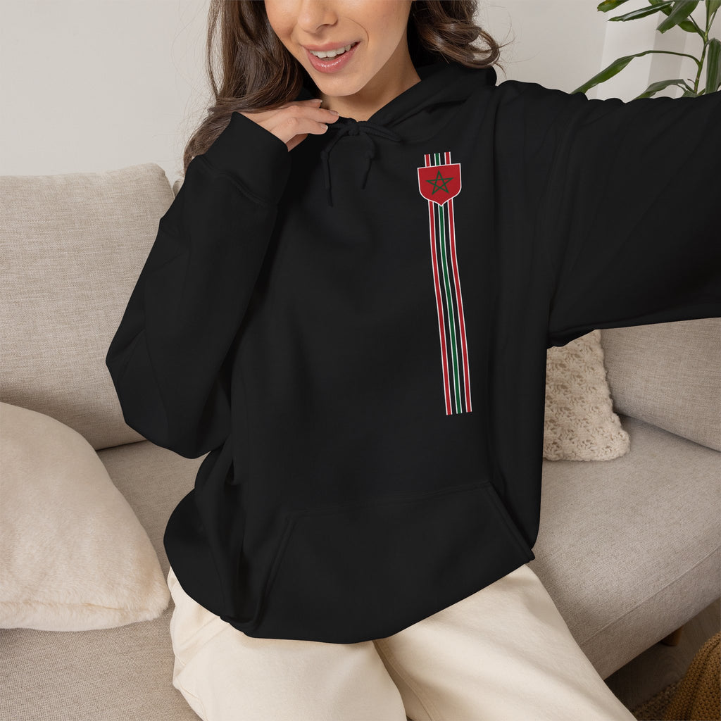 Marokko Wappen Morocco Flagge Stolz Fußball Fan Sport Geschenkidee - Unisex Hoodie