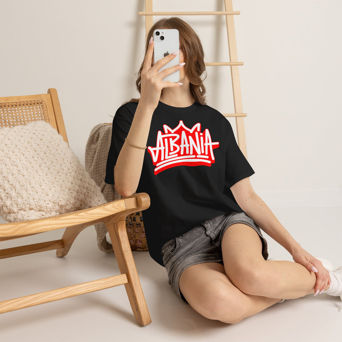 Albania Wappen Shqiptar Flagge Adler Fußball Fan Sport Unisex T Shirt