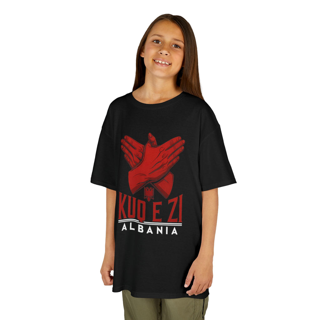 Albania KUQ E ZI Adlermove - Unisex Kinder & Jugendliche T-Shirt