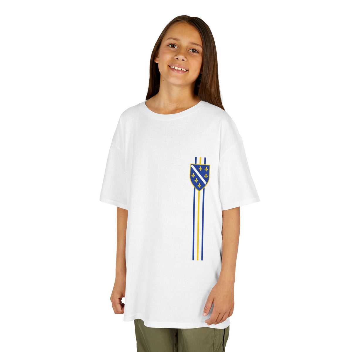 Bosnia Edel Wappen Sport Fan Fußball - Unisex Kinder & Jugendliche T-Shirt