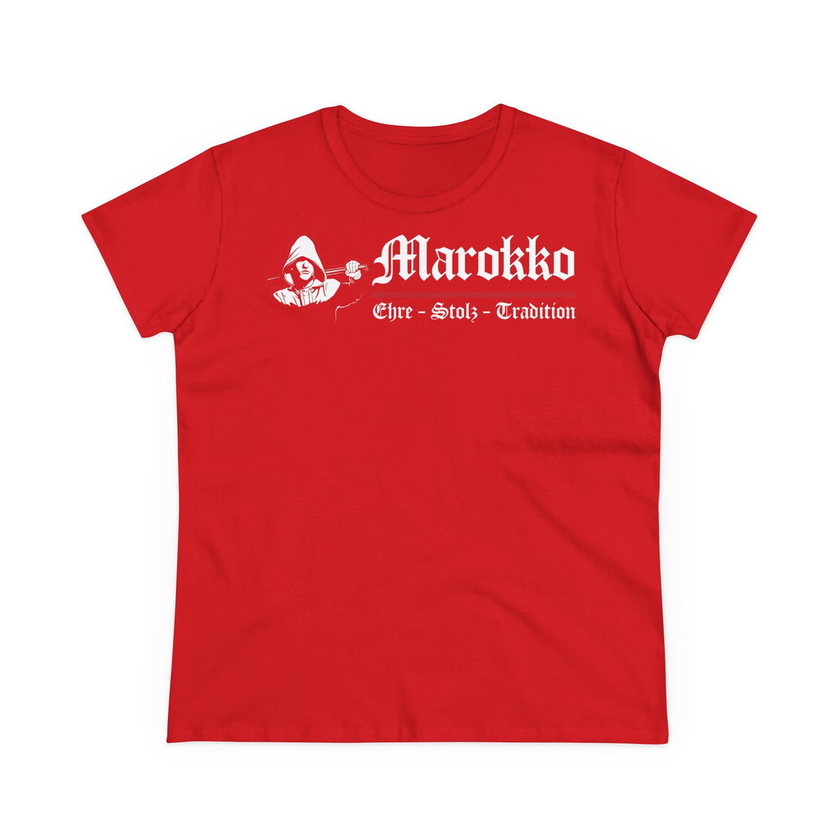 Escudo de Marruecos, bandera de Marruecos, orgullo, aficionada al fútbol y al deporte, idea de regalo - Camiseta para mujer