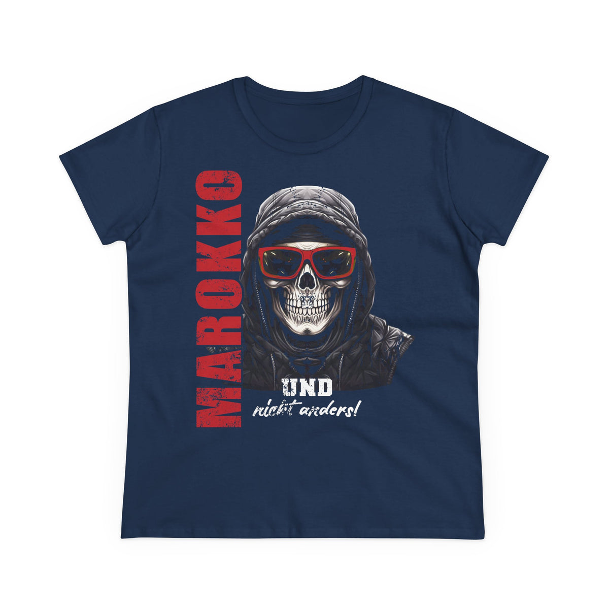 Escudo de Marruecos, bandera de Marruecos, orgullo, aficionada al fútbol y al deporte, idea de regalo - Camiseta para mujer