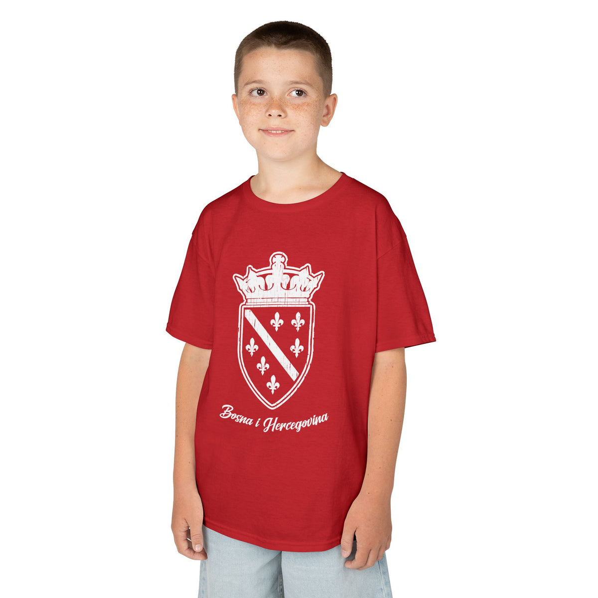 Bosna i Hercegovina Wappen Flagge - Unisex Kinder & Jugendliche T-Shirt