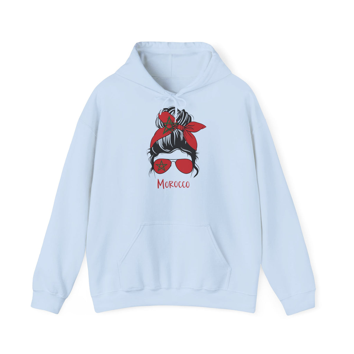 Stemma del Marocco Bandiera del Marocco Orgoglio Tifoso di calcio Sport Idea regalo - Felpa con cappuccio unisex
