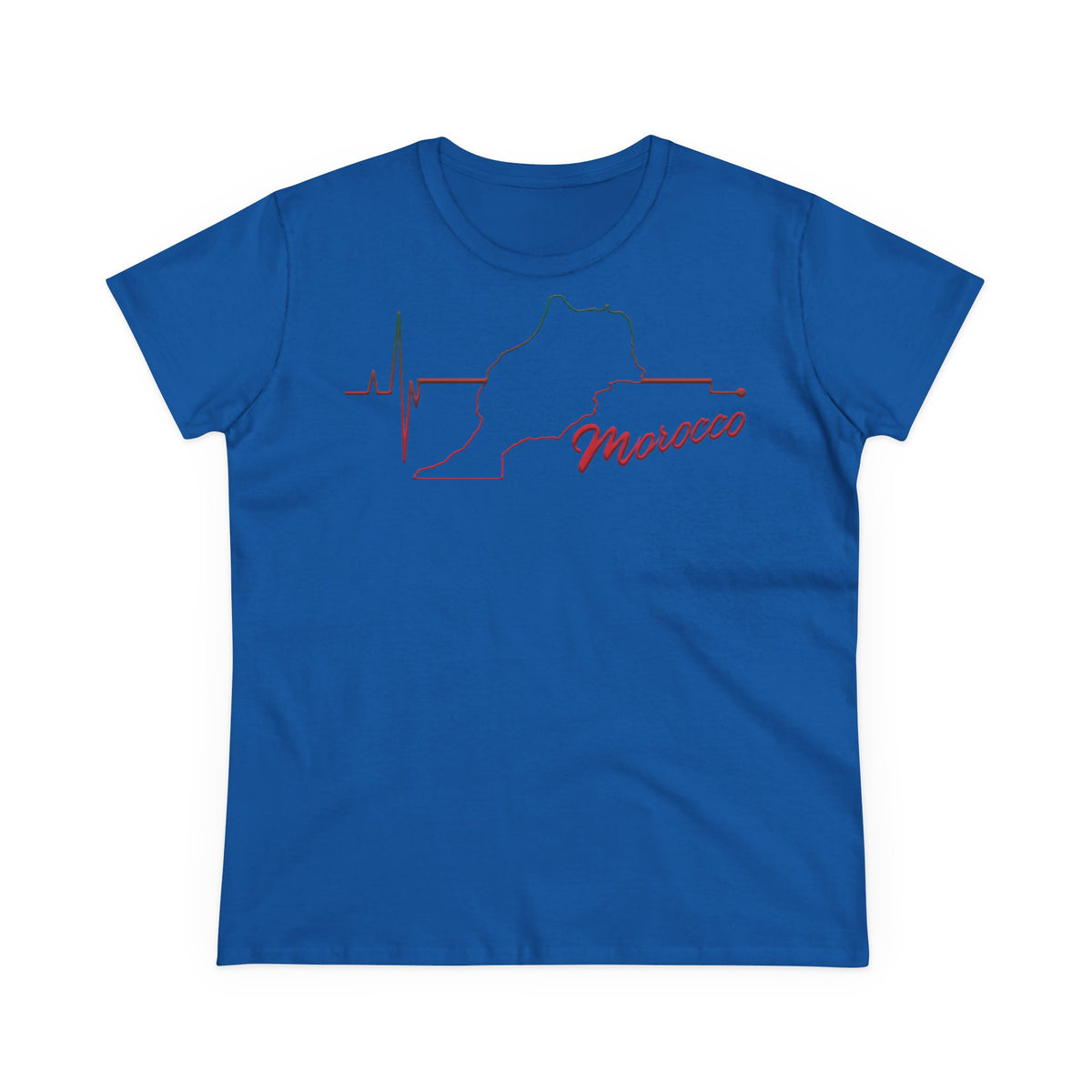 Escudo de Marruecos, bandera de Marruecos, orgullo, aficionada al fútbol y al deporte, idea de regalo - Camiseta para mujer