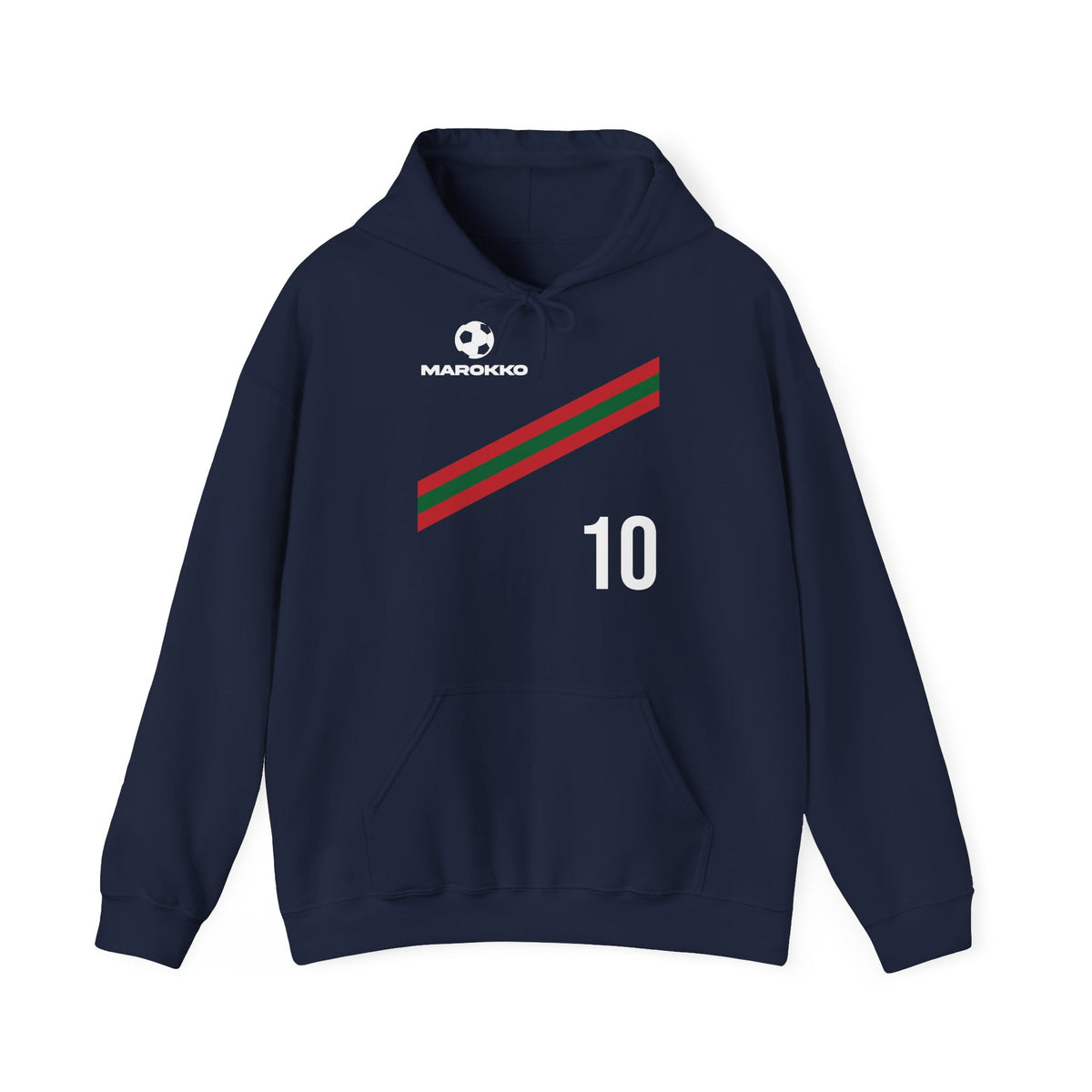 Stemma del Marocco Bandiera del Marocco Orgoglio Tifoso di calcio Sport Idea regalo - Felpa con cappuccio unisex