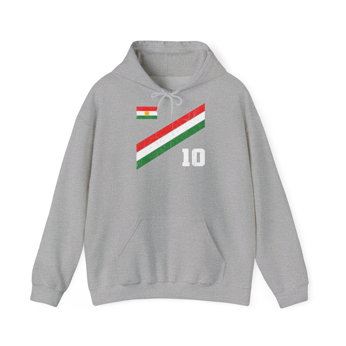 Kurdistan patria orgoglio stemma bandiera sport calcio regalo per tifosi - felpa con cappuccio unisex