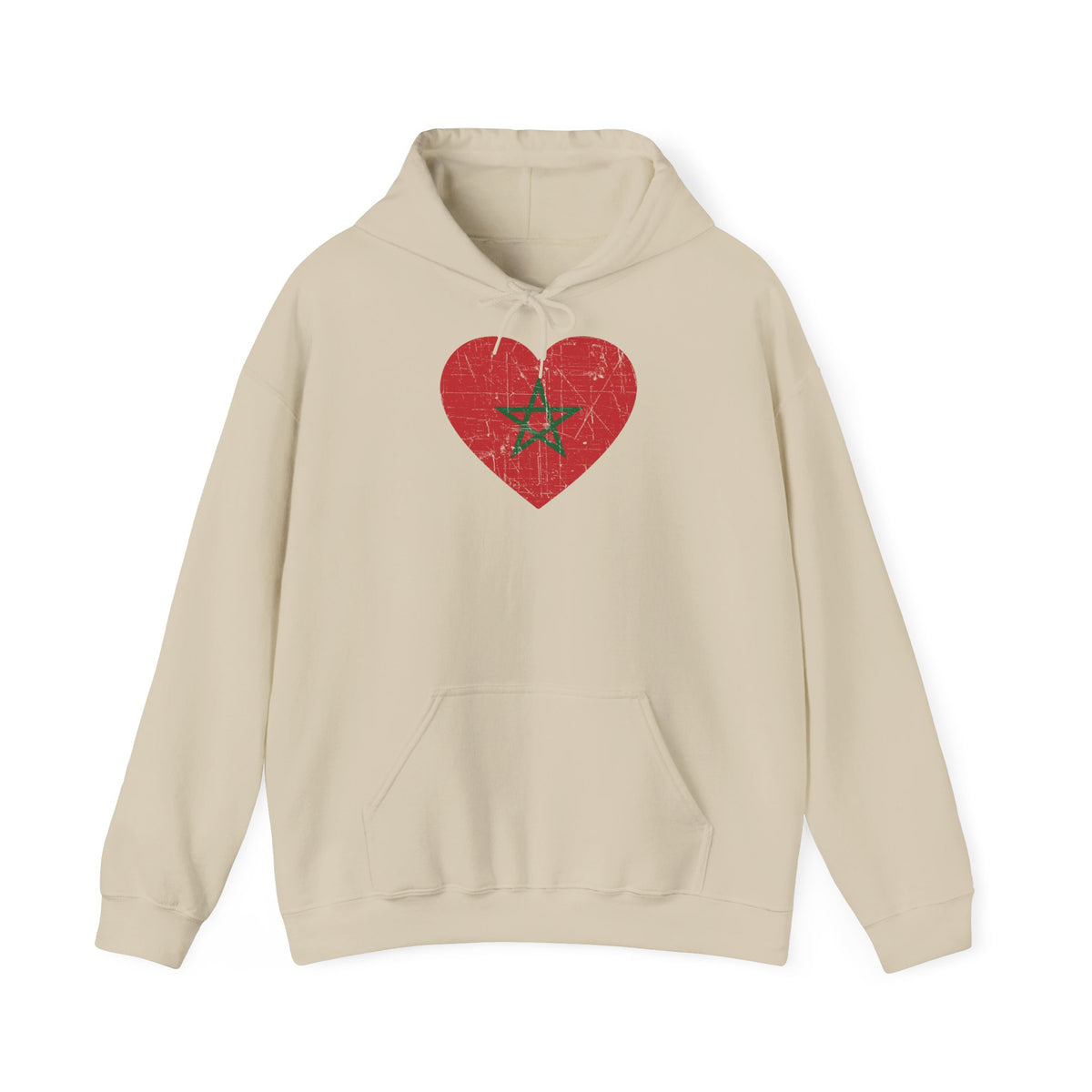 Stemma del Marocco Bandiera del Marocco Orgoglio Tifoso di calcio Sport Idea regalo - Felpa con cappuccio unisex