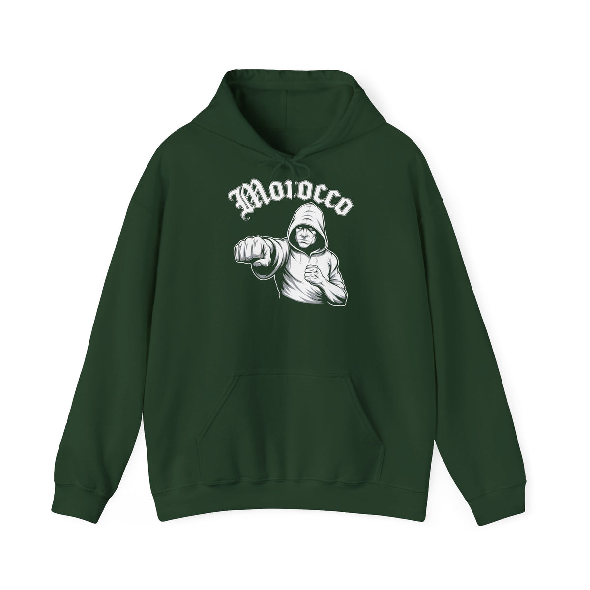 Stemma hooligan del Marocco, bandiera del Marocco, tifoso di calcio, sport, idea regalo - Felpa con cappuccio unisex