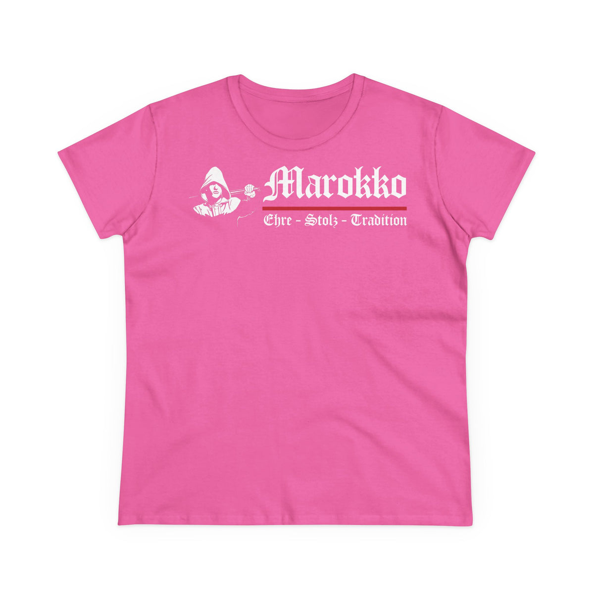 Escudo de Marruecos, bandera de Marruecos, orgullo, aficionada al fútbol y al deporte, idea de regalo - Camiseta para mujer