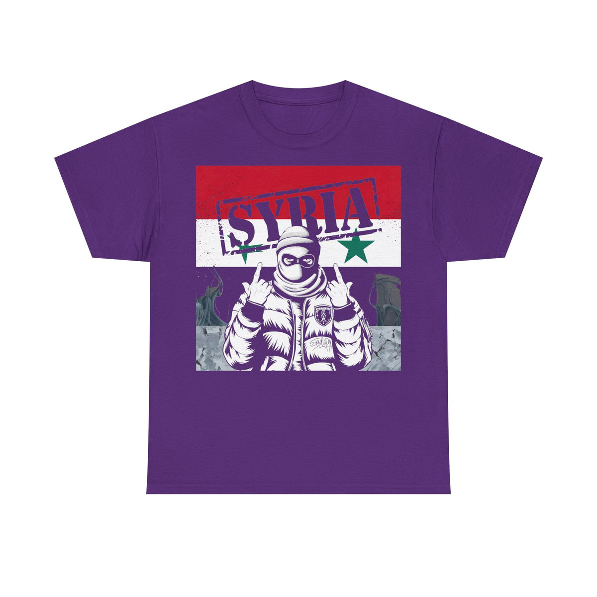 Syria Syrien Hooligan Wappen Flagge Heimat Sport Fußball Fan Geschenkidee - Unisex T-Shirt