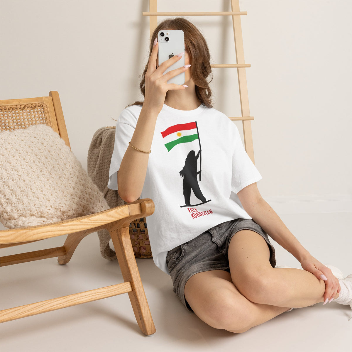 Kurdistan AZADI Flagge Heimat - Unisex T-Shirt