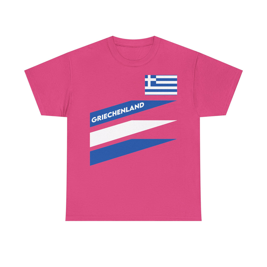 Greece Griechenland Flagge Wappen Heimat Fußball Sport Fan Geschenkidee - Unisex T-Shirt