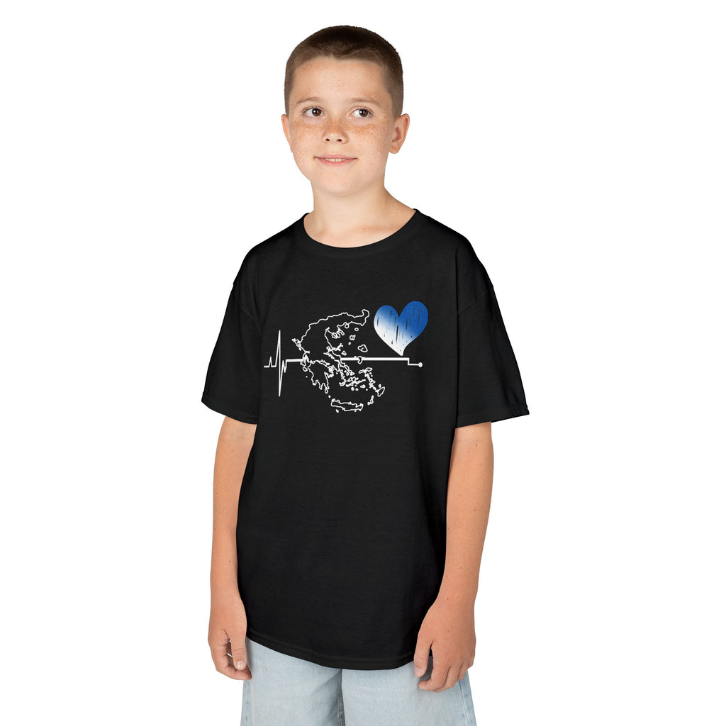Greece Griechenland Flagge Wappen Heimat Fußball Sport Fan Geschenkidee - Für Kinder & Jugendliche Unisex T-Shirt