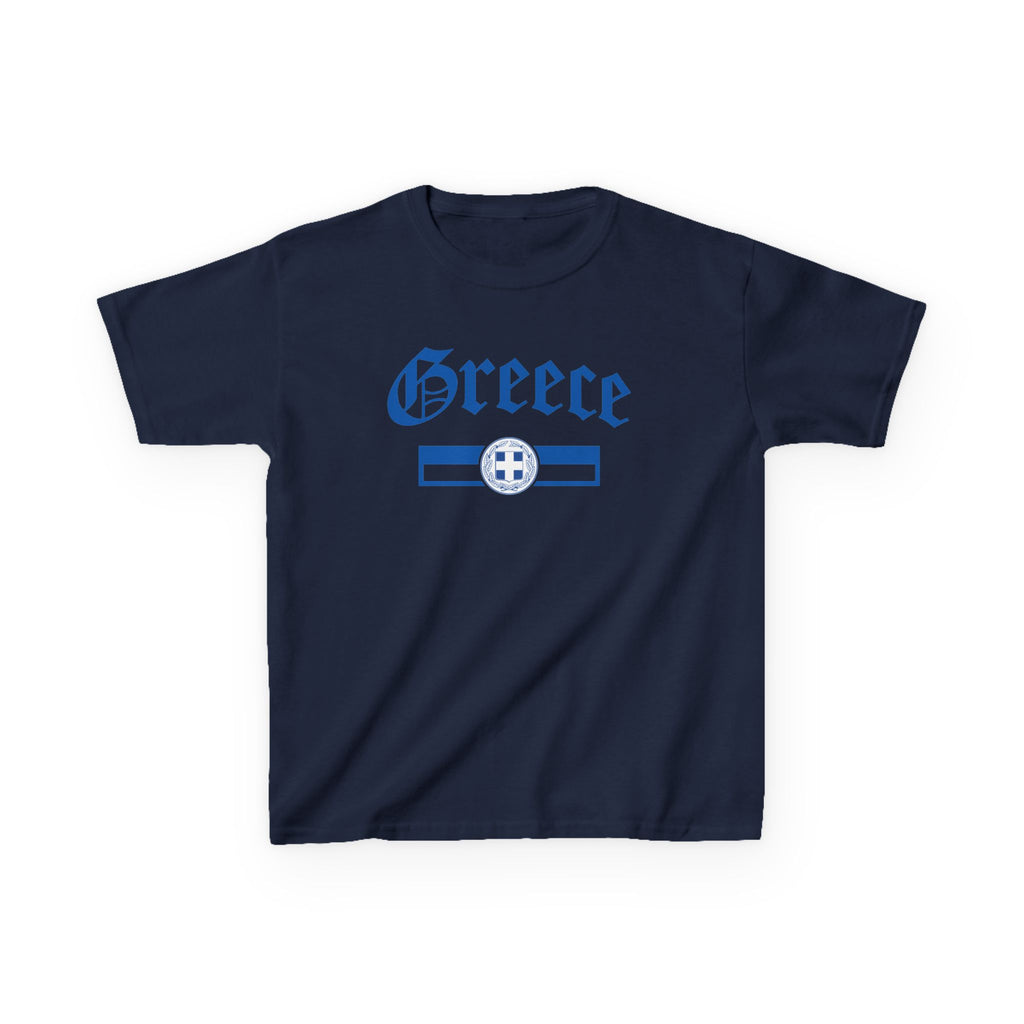 Greece Griechenland Flagge Wappen Heimat Fußball Sport Fan Geschenkidee - Für Kinder & Jugendliche Unisex T-Shirt