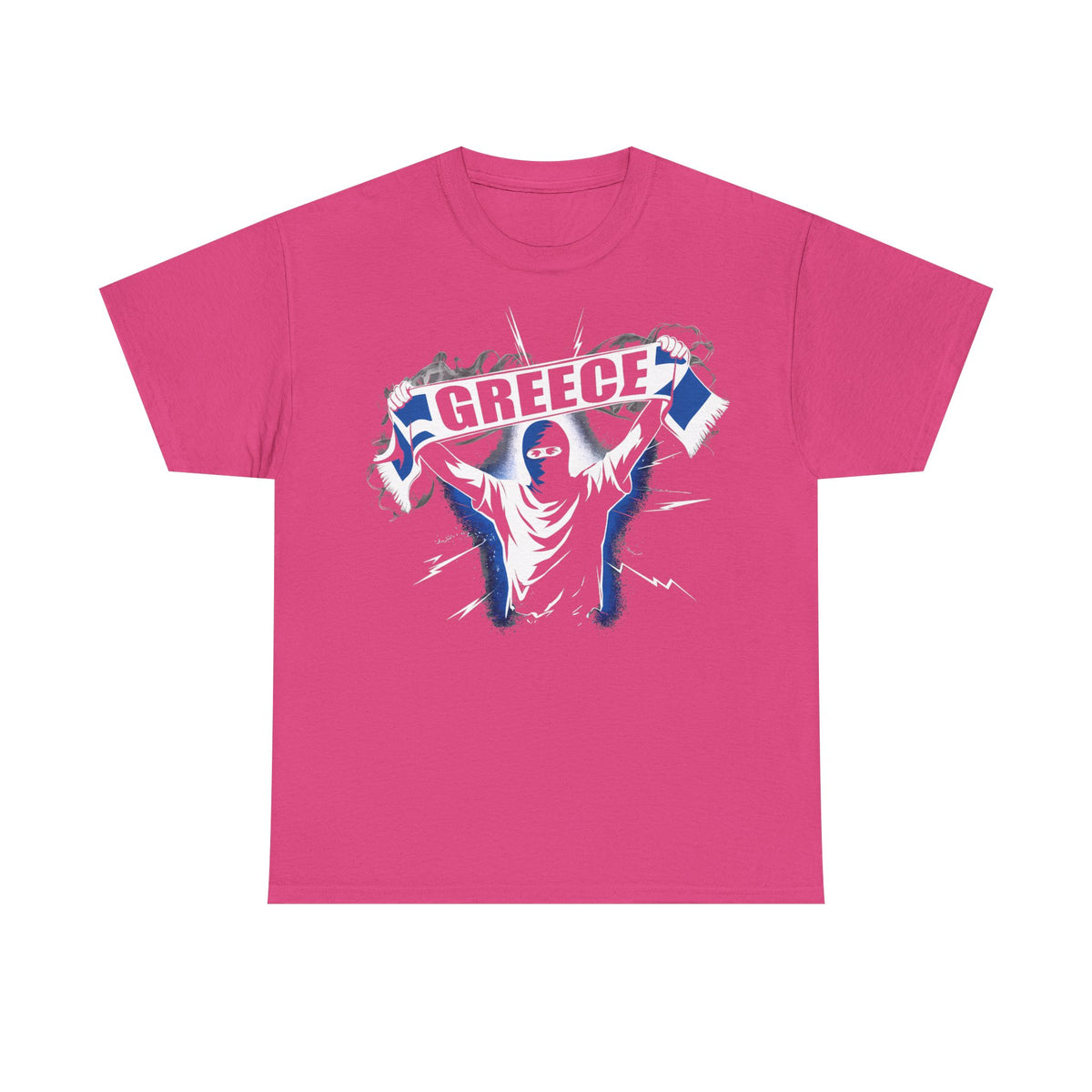 Greece Griechenland Hooligan Flagge Wappen Heimat Fußball Sport Fan Geschenkidee - Unisex T-Shirt
