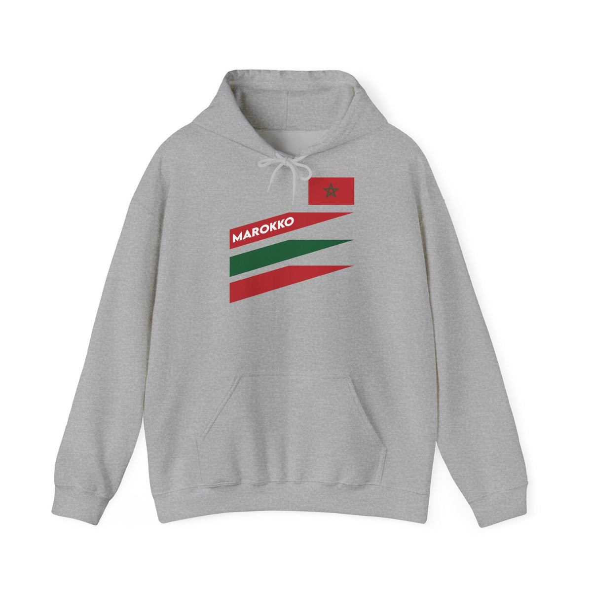 Stemma del Marocco Bandiera del Marocco Orgoglio Tifoso di calcio Sport Idea regalo - Felpa con cappuccio unisex