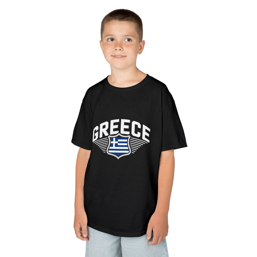 Greece Griechenland Hooligan Flagge Wappen Heimat Fußball Sport Fan Geschenkidee - Für Kinder & Jugendliche Unisex T-Shirt