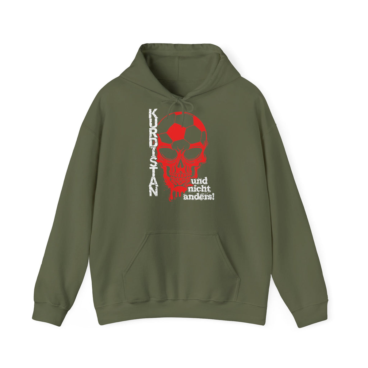 Kurdistan patria orgoglio stemma bandiera sport calcio regalo per tifosi - felpa con cappuccio unisex