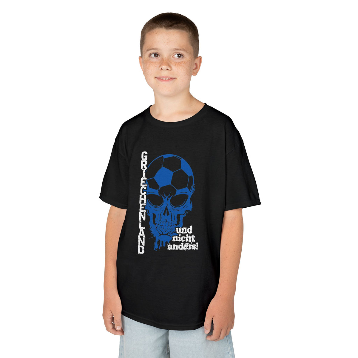 Greece Griechenland Flagge Wappen Heimat Fußball Sport Fan Geschenkidee - Für Kinder & Jugendliche Unisex T-Shirt