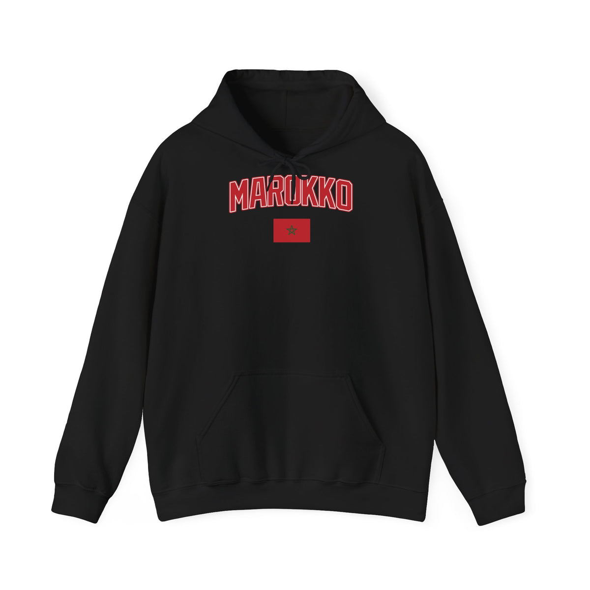 Stemma del Marocco Bandiera del Marocco Orgoglio Tifoso di calcio Sport Idea regalo - Felpa con cappuccio unisex