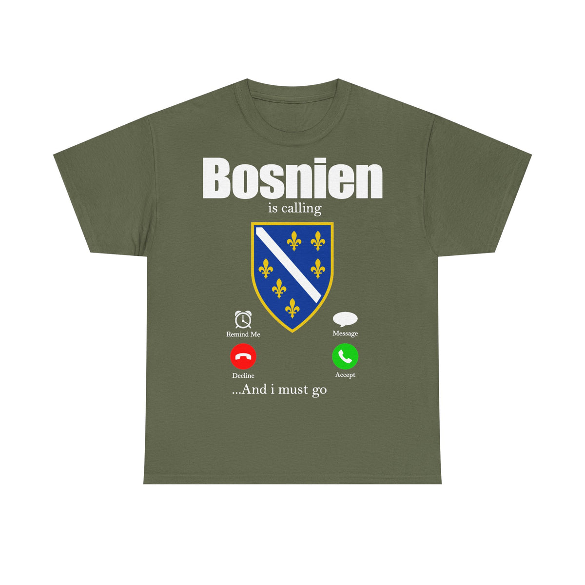 Bosnia Wappen Flagge Stolz Heimat Fußball fan Geschenkidee - Unisex T-Shirt