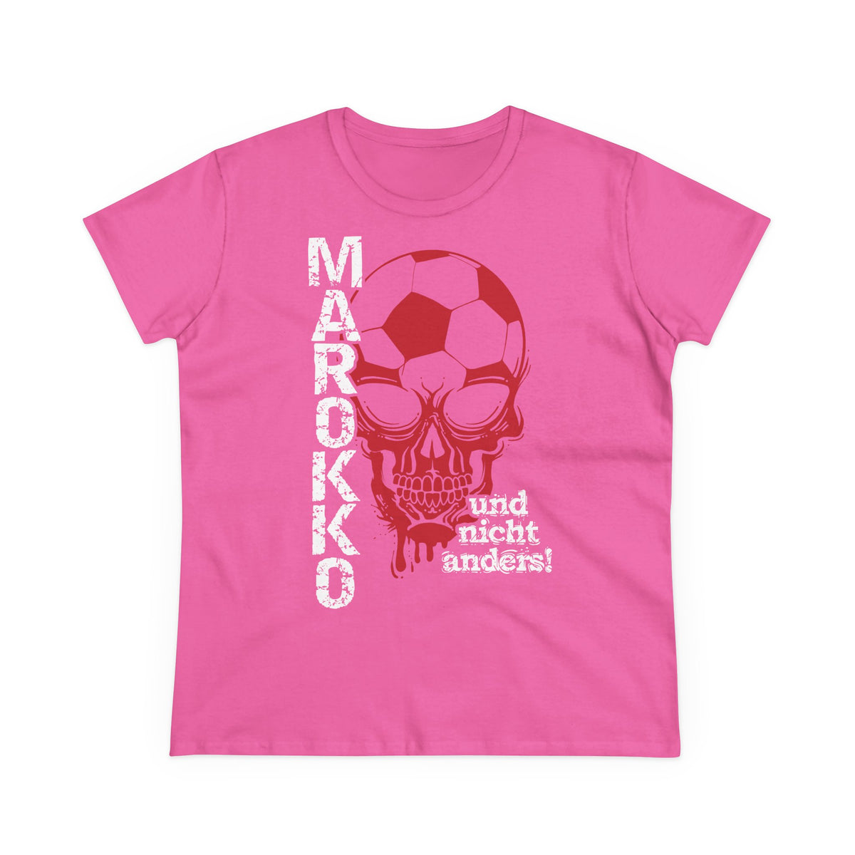 Escudo de Marruecos, bandera de Marruecos, orgullo, aficionada al fútbol y al deporte, idea de regalo - Camiseta para mujer