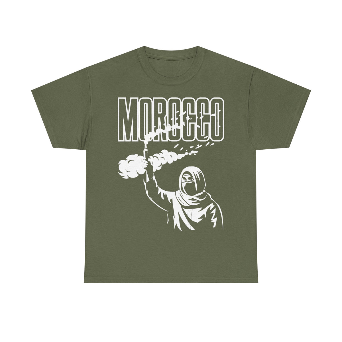 Escudo de hooligan de Marruecos Bandera de Marruecos Fútbol Aficionado Deporte Idea de regalo - Camiseta unisex