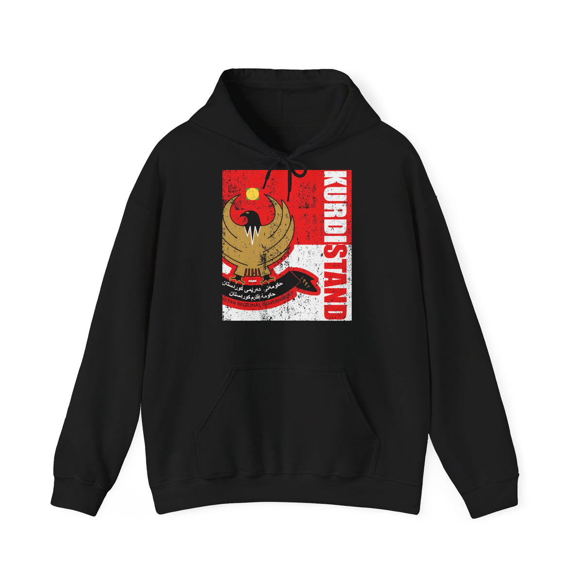 Kurdistan patria orgoglio stemma bandiera sport calcio regalo per tifosi - felpa con cappuccio unisex
