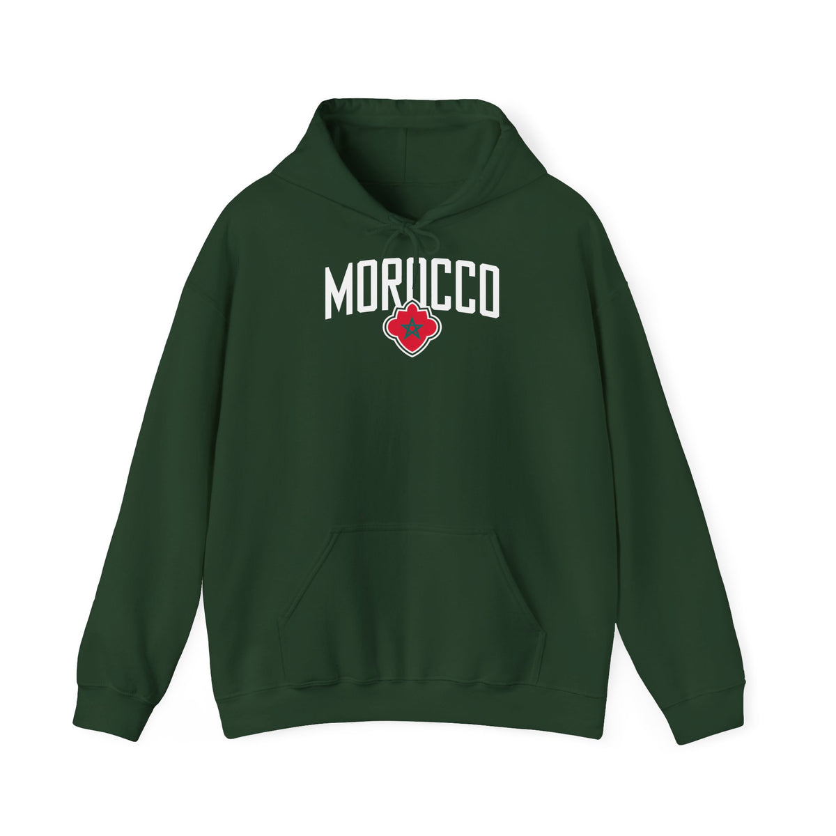 Stemma hooligan del Marocco, bandiera del Marocco, tifoso di calcio, sport, idea regalo - Felpa con cappuccio unisex